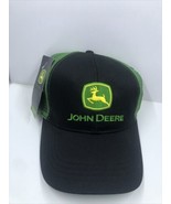 John Deere Hat Trucker Mesh Baseball Cap Black Green New With Tags - £10.79 GBP