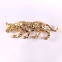 ✅ Vintage Gerry&#39;s Jewelry Brooch Pin Jaguar Cat Gold Plate Tone - £5.69 GBP