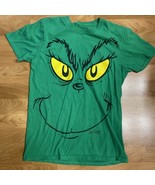 Dr. Suess The Grinch Face Mens 2017 TShirt Green Size Small Cotton - £7.93 GBP
