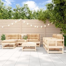  Garden Lounge Set Beige Cushions on Pine Frame - $1,725.34 CAD