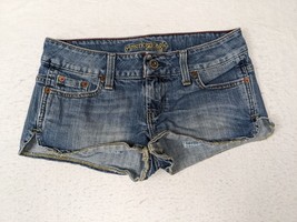 American Eagle Womens Denim Shorts Size 4 Blue Distressed - £11.25 GBP