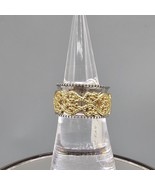 OR Paz Israel Sterling Silver 925 Ring Sz 7.5 Two Tone Spinner Filigree ... - $932.34 MXN