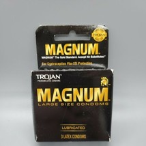 Trojan Magnum Condoms Large Lubricated Latex 3 Each Exp 10/24 - £6.16 GBP