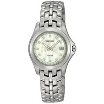 Seiko Women&#39;s Mother of Pearl Dial Stainless Steel Diamond Watch SXDC11 - £138.55 GBP