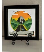 Layered Paper Cruisin Mountainscape Shadow Box - $50.00