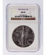 1993 Silver 1oz American Eagle $1 NGC Graded MS 69 - $275.04