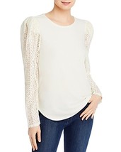 Cupio Lace Puff Sleeve Top, Size Large - £13.51 GBP