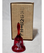 Vintage WESTMORELAND 3.5&quot; Salesman Sample Cadmium AMBERINA Glass Bell &amp; ... - $585.33 MXN