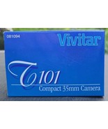 Vintage Vivitar T101 Compact Plastic 35mm Film Camera in Original Box NIP - £7.13 GBP