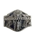 Vintage 1988 Siskiyou American Veteran Belt Buckle Patriotic Military De... - $27.00