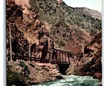 First Railroad Bridge Ogden Canyon Utah UT DB Postcard T20 - $1.93