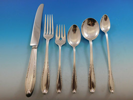 Leonore by Manchester Sterling Silver Flatware Set for 8 Service 52 pcs Dinner - £2,053.58 GBP