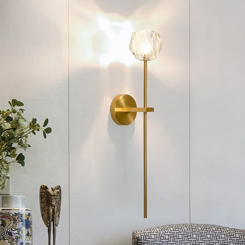 Modern Crystal Wall Sconce Light Fixture for Bedroom Living Room Lightin... - $47.80+