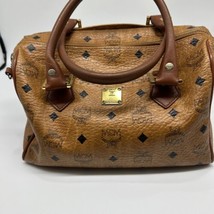 MCM  Boston Handbag Double Handles 6594R   10 In X 6 In X 7 In - £274.27 GBP