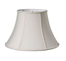 12" Cream Slanted Bell Shantung Lampshade - $1,853.96 MXN