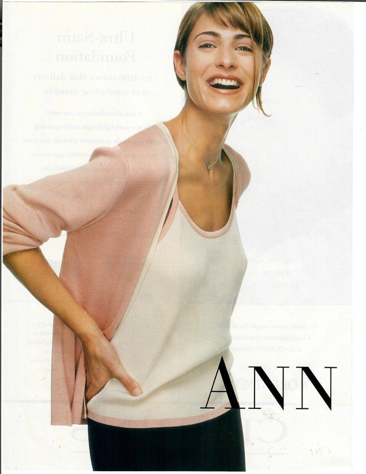 1998 Ann Taylor Magazine Print Ad Women's Fashion Blond Women 2 Pages - $16.35
