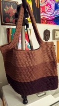 Shades of Chocolate Tote/Shoulder Bag, 17 inches wide, 11 inches deep - $25.00