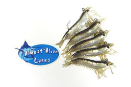 Shrimp Fishing Lure Artificial Pre-Rigged Realistic 3-1/4&quot; Bait Eel Color - £7.02 GBP
