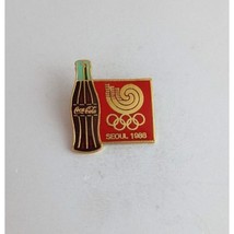 Vintage Coca-Cola Bottle Seoul 1988 Olympic Lapel Hat Pin - $12.38
