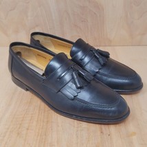 Mezlan Romano Mens Loafers Size 11.5 M Black Leather Tassel Kiltie Dress Shoes - £69.90 GBP