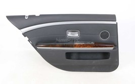 BMW E66 760Li Black Full Leather Left Rear Door Panel Trim Card 2003-200... - $198.00