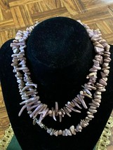 Ladies Branch 32 1/2&quot; Lavender Coral necklace 75.64 g Vintage Les Bernard Inc. - £409.53 GBP