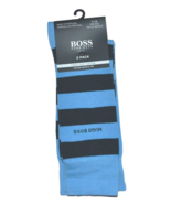 Hugo Boss 2 pack Men&#39;s Blue Navy Striped Finest Cotton Socks  One Size 7-13 - £24.58 GBP