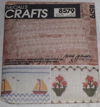 McCall&#39;s Pattern 8579 Smocked &amp; Embroidered Borders Transfers 687 - £5.46 GBP