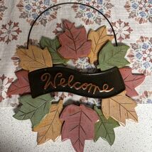 Fall Wood Wreath Front Door Sign Decor, Fall Wreaths Welcome Wooden Door... - $271.24 MXN