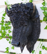 Ebros Large Bison Buffalo Hanging Wall Decor Sculpture Plaque Figurine 1... - $89.95