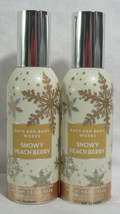 Bath &amp; Body Works Concentrated Room Spray Lot Set of 2 SNOWY PEACH BERRY - £22.13 GBP