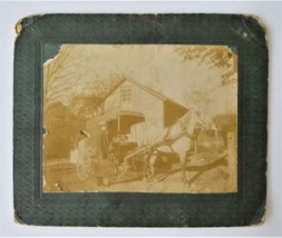 Antique Oscar A Handwerk Sargersville Pa Photograph Horse Carriage Lehigh Co - £57.37 GBP