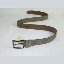 Mens Genuine Basket weave Suede Soft Leather Belt PIERO ROSSI Turkey # 1002 Gray image 6