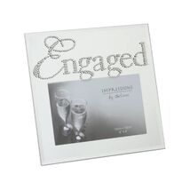 Diamante Writing Engagement Glass Photo Frame 7.5 x 7.5 FG492EN  - $26.00