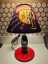 Coca-Cola Bottle Lamp w/ Coca-Cola Shade 15&quot; tall (c) 1999 w/ Box! - £21.69 GBP