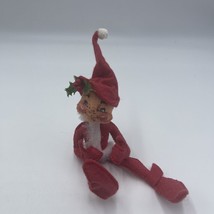 Annalee 6" Red Christmas Elf 1985 USA - $24.75