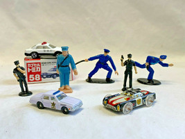 Miniature Police Vtg Toy Cop Lot Train Garden Plastic Metal Tin Patrol Cars Law - £23.94 GBP