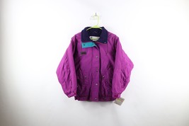 Deadstock Vtg 90s Columbia Womens Medium Spell Out Fleece Lined Winter Jacket - £70.14 GBP