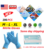 200 pcs Black  Nitrile 6mil Gloves * L- XL * SAME DAY FAST SHIPPING * - £31.63 GBP