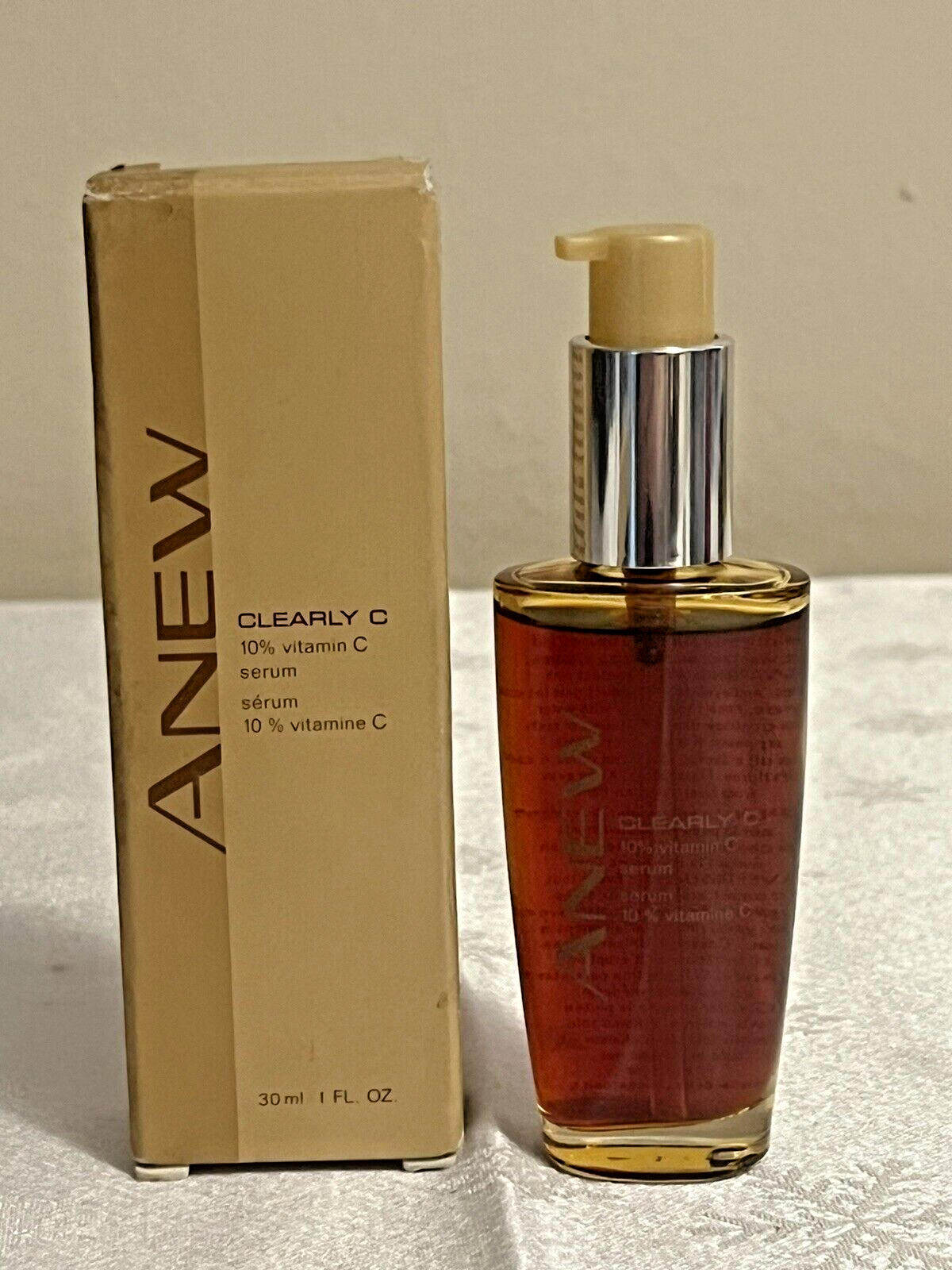 Avon Anew clearly C Serum 10% Vitamin C 1 .oz new old stock for wrinkles/lines - $14.85