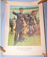 Military War Print The American Soldier, 1863-Engineer Officer, Infantry... - $9.50