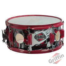 GRIFFIN Snare Drum Birch Wood Shell 14 X 6.5 Inch - Oversize 2.5&quot; Large Vents &amp;  - £41.07 GBP