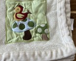 Lambs &amp; Ivy Light Beige Baby Fleece Blanket Bird Mushroom 29”x39” 2015 - $21.84