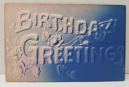 Heavy Embossed Airbrushed Birthday Greetings Waynesboro Pa Postcard C9 - £3.99 GBP