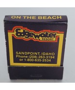 Vintage Matchbook  Edgewater Resort Sandpoint Idaho  Cigarette Matches U... - $519.13 MXN