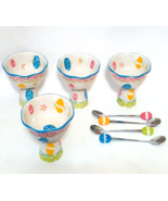 Temp-Tations Temptations Easter Egg Hunt Parfait Pedestal Bowl &amp; Spoons ... - $29.00
