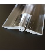 Transparent Clear Plastic Acrylic 300mm 12&quot; Continuous Piano Hinge Hinges - £10.45 GBP