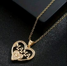 Beautiful Women&#39;s Mama Heart Necklace Jewelry Accessory Fast Free Shipping - £10.38 GBP