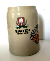 VTG Oktoberfest Spaten Munchen Beer Mug Stein glazed stoneware 0.5l W. Germany - £19.60 GBP