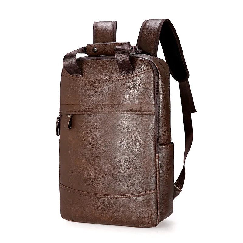 Backpack Leather School Backpacks Bag Fashion Waterproof Travel Bag Casual Leath - £22.91 GBP